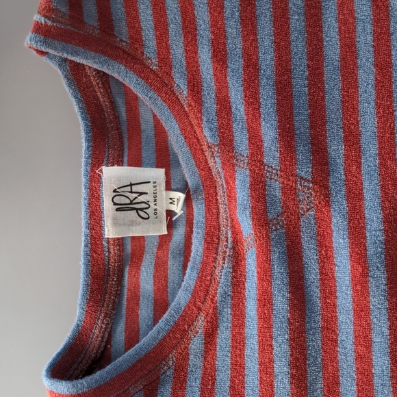 dRA los angeles Terry cloth Striped tee,New, Medium - Picture 2 of 4